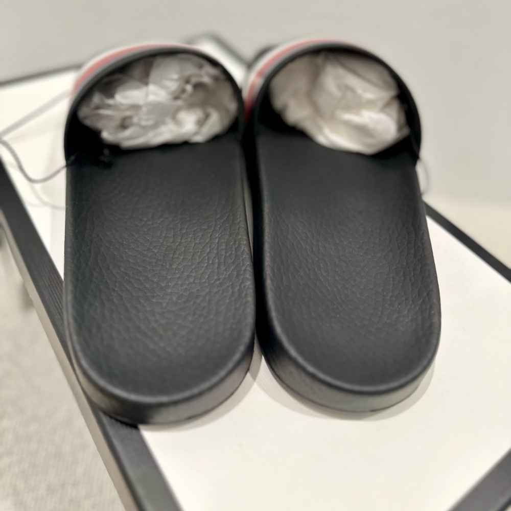 GUCCI Web Rubber Slides - Picture 9 of 12